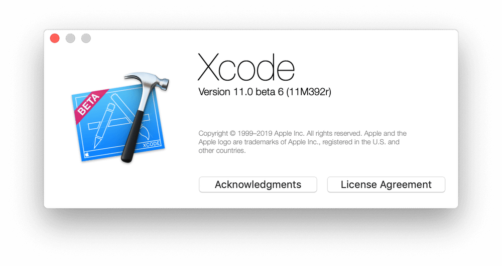 Xcodeのバージョン表示