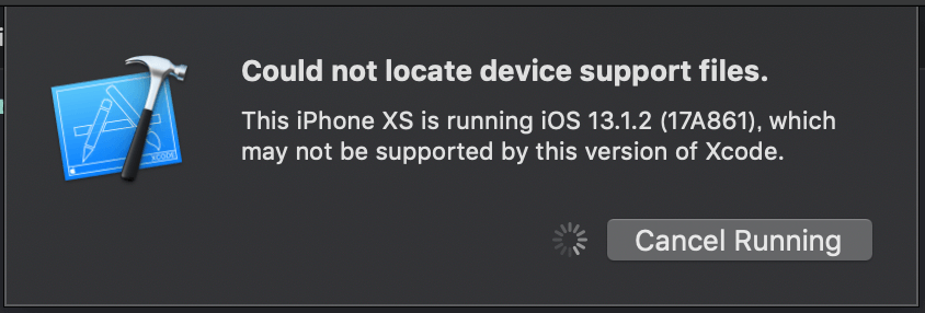 Could not locate device support files