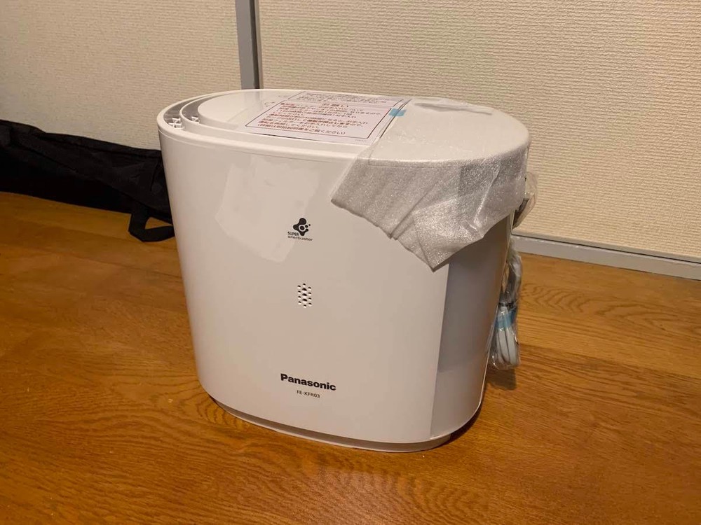 Panasonic FE-KFR03（加湿器）を自宅作業場に導入 〜 気化式は効果ある