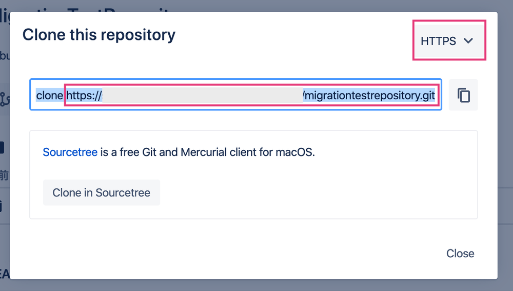 HTTPSのリンクをコピーしておく