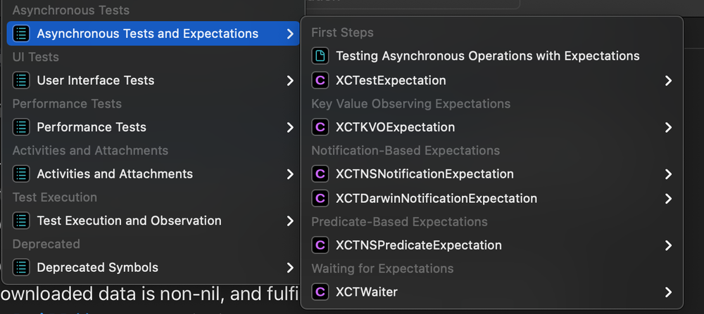 XCTestExpectation関連のクラス
