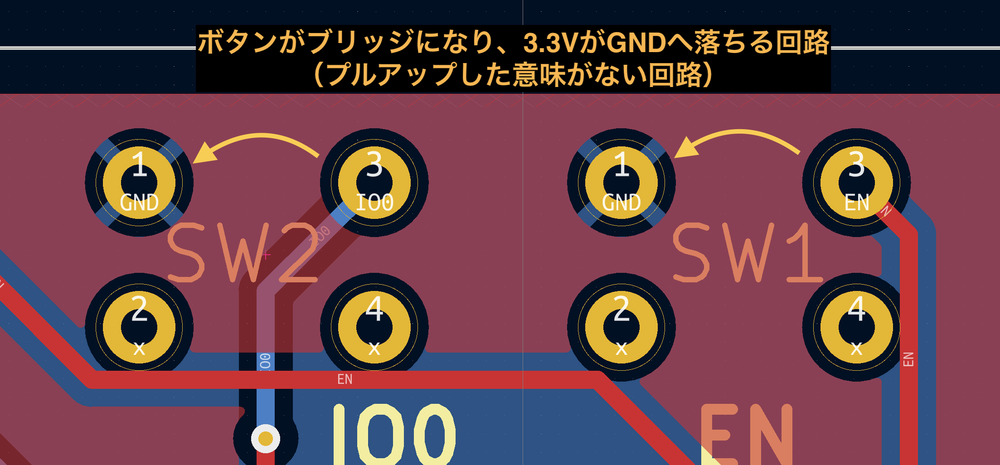 プルアップした意味がない。